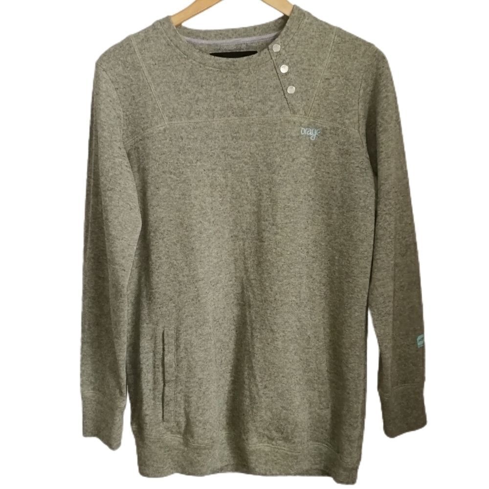 ORAGE Light Green Athletic Lined Wool Sweatshirt Size Medium